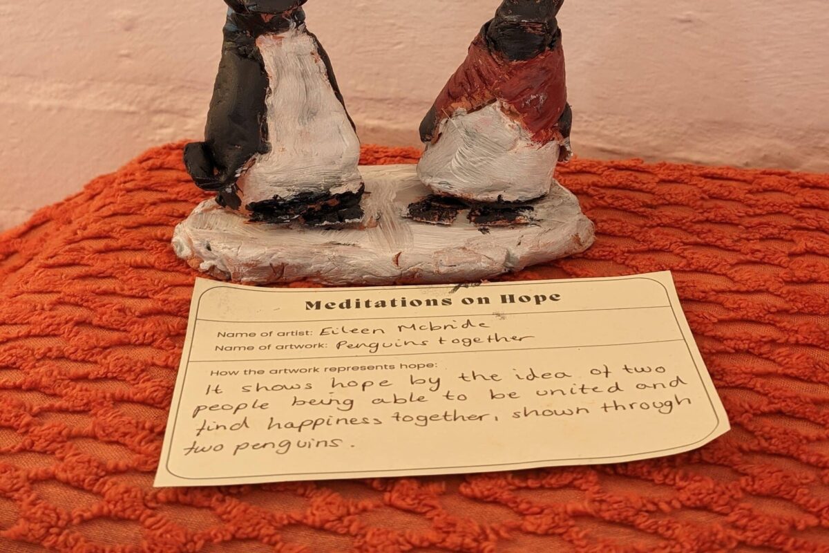 Clay penguins in a pair